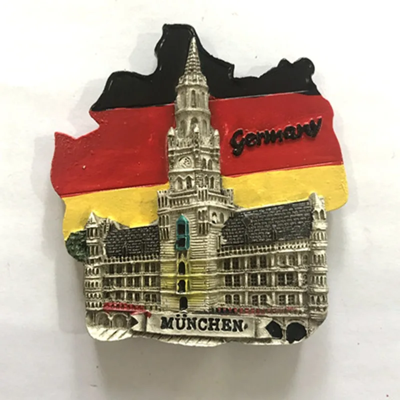 Creative Vintage Germany Souvenir Fridge Magnets Various Landmarks Munich Europe Tourist Home Decoration Travel Souvenir Gifts