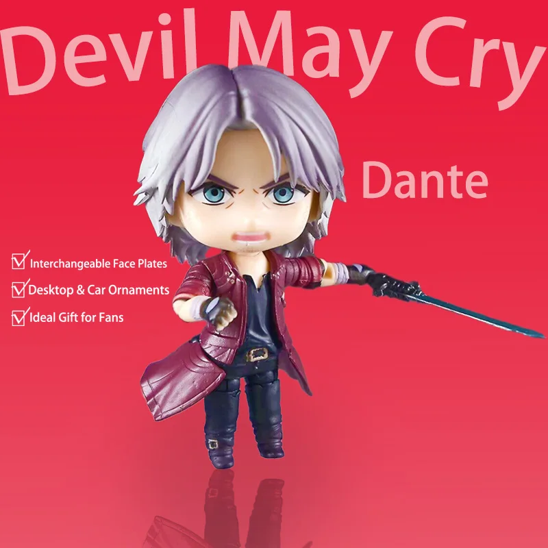 

Nendoroid Dante Devil May Cry 1233 Interchangeable Face Joint Movable Action Figure Boxed Collectible Pvc Desktop Ornament
