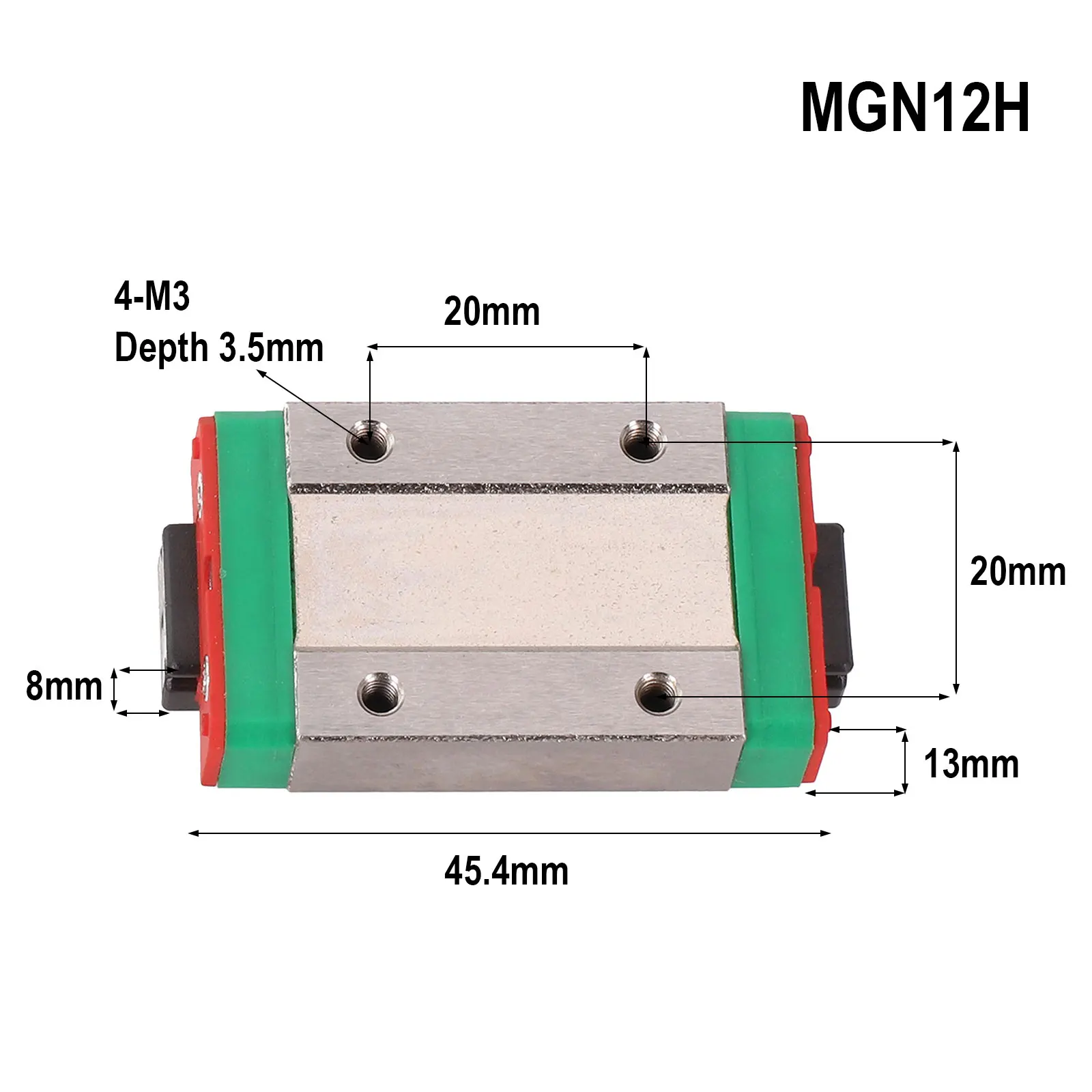 1pcs Linear Rail Block MGN12H Carriage Block Linear Rail Block Long Block For MGN12 Linear Rail Guide For 3D Printer Parts