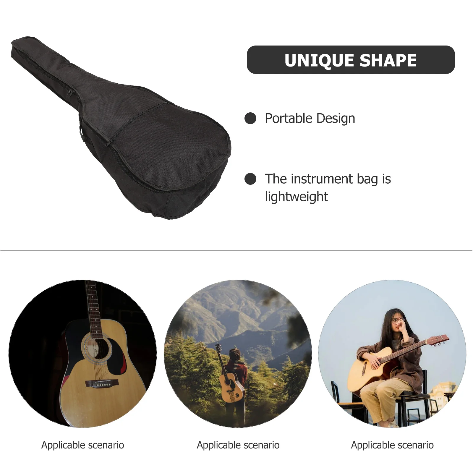 

Guitar Bag Storage Holder Handbag Portable Oxford Accessories Case 420d Cloth Shoulder Fashionable Water Proof