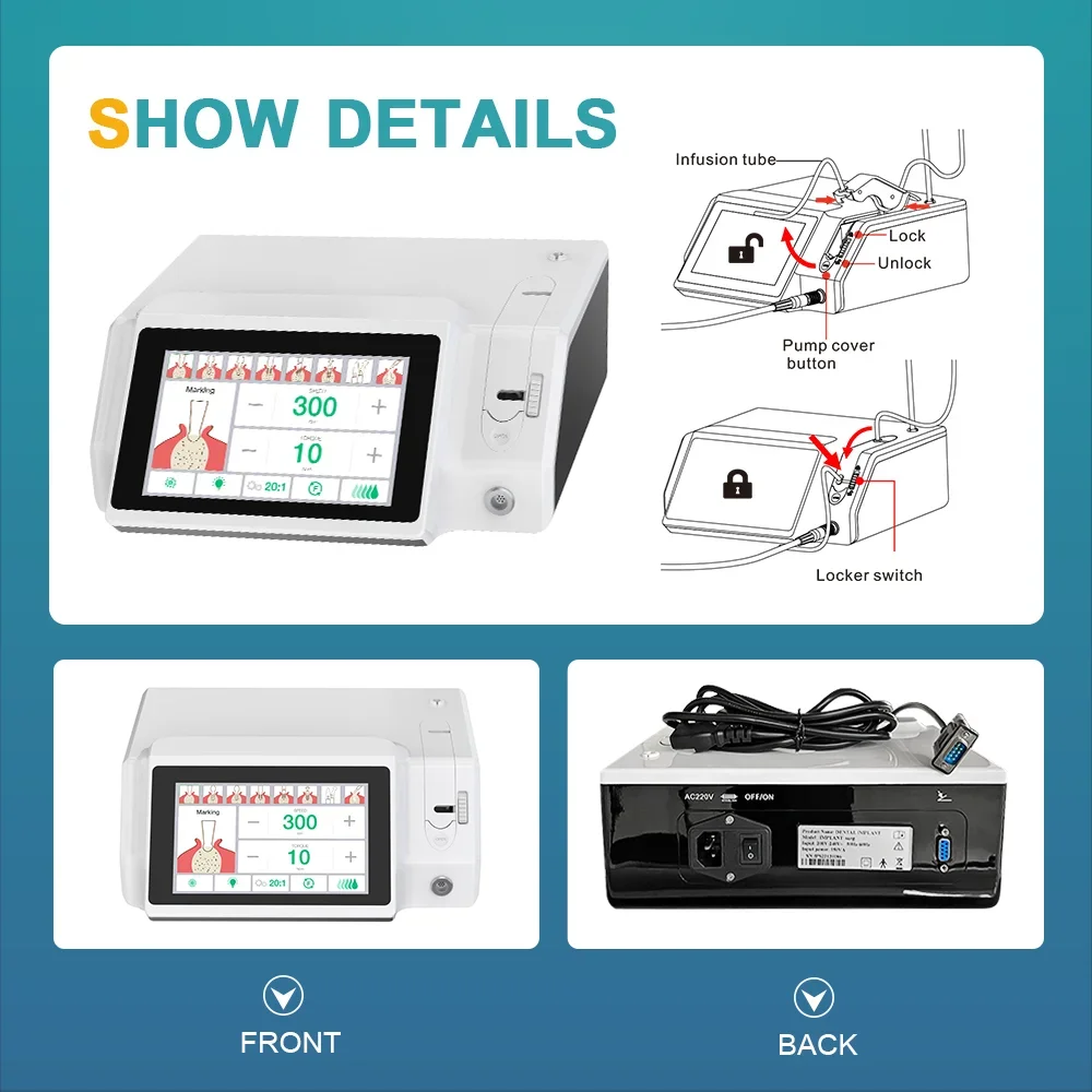 Dental Implant Motor Surgical Micromotor LEDAnd Bone Surgery System Torque : 5~80 Ncm Electric Handpiece