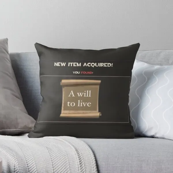 Will To Live  Printing Throw Pillow Cover Car Decorative Sofa Soft Comfort Square Home Fashion Pillows not include One Side