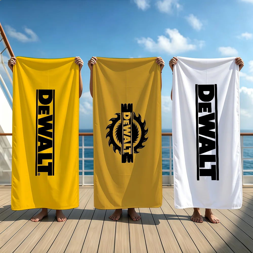 Tool Box D-DeWalt Logo Towel Textile Bathrobe Beach Quick-Drying Lightweight Portable Camping Swim Pool Travel