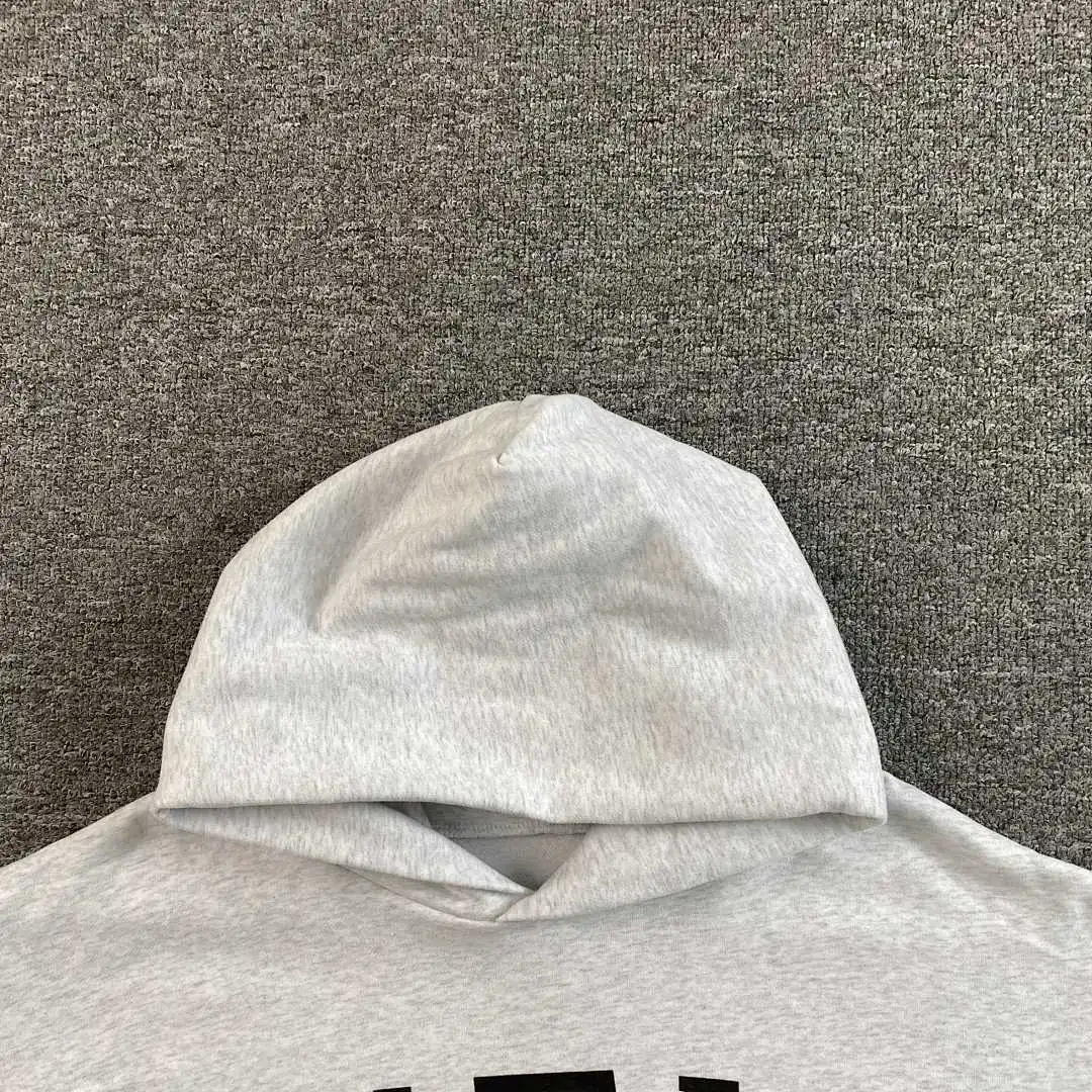 Best Version Kanye West YZY x Gsa Black Dog Series Heather Grey Hooded Sweatshirt Hoodies Oversized Men Cotton Hoodie Pullover