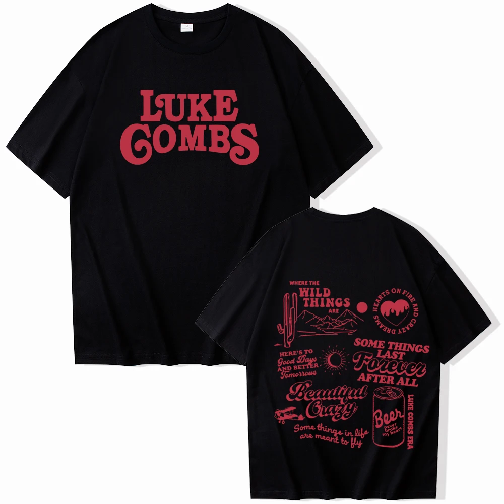 Luke Combs 2024 T-Shirts Harajuku Hip Hop O-Neck Short Sleeve Shirts