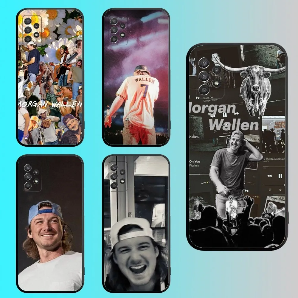 Singer Morgan W-Wallen Phone Case For Samsung S 25,24,21,22,23,30,20,Ultra,Plus,Fe,Lite,Note,10,9,5G Black Soft