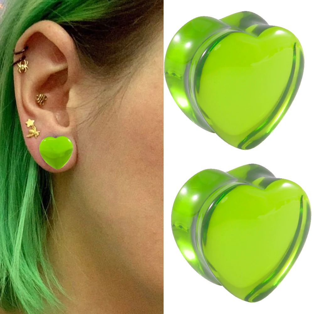 1-шт-Качественные-зеленые-стеклянные-расширители-для-ушей-в-форме-сердца-гвоздики-тампоны-серьги-гейгеры-прочные-украшения-для-пирсинга-8-25-мм