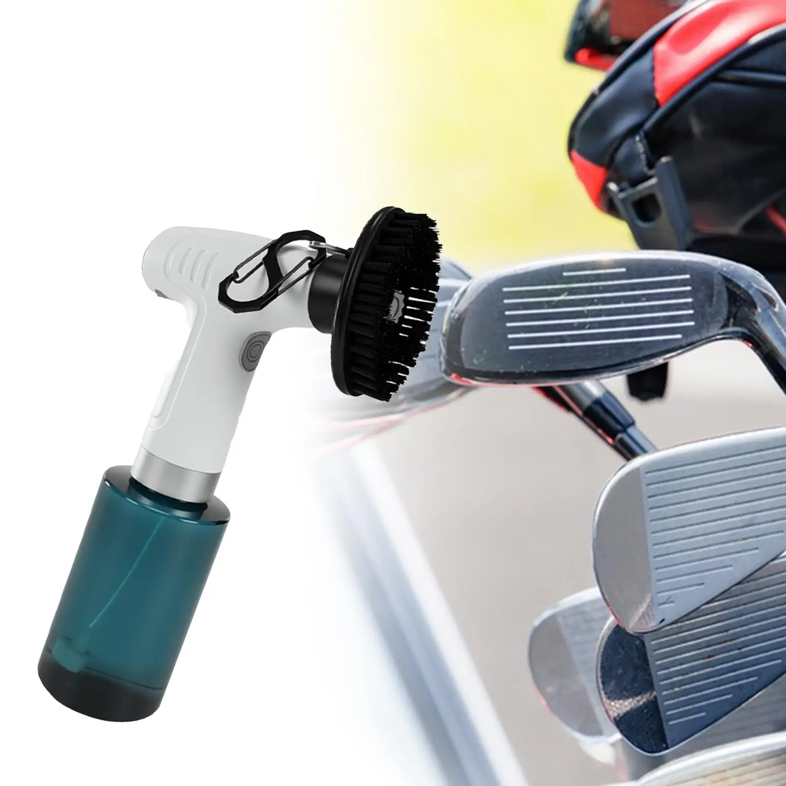 

Lightweight Electric Golf Club Cleaner Brush 300ml Capacity Portable Golf Cleaning Tool with Hook for Golfers and Gifts