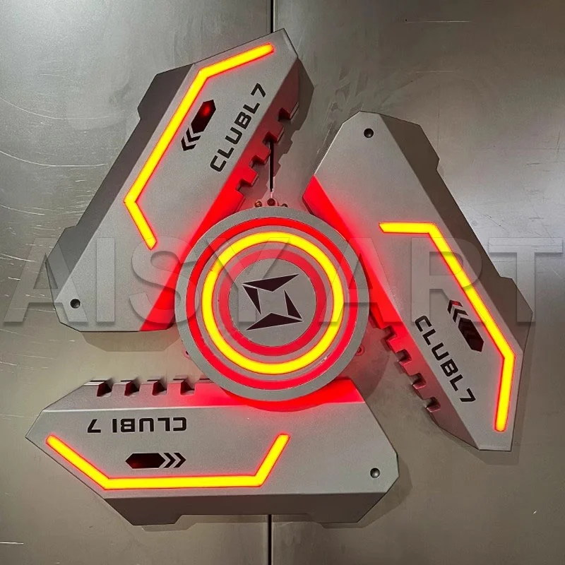 

Bar KTV electronic sports Internet cafe game hall Cyberpunk metal module background wall decoration ambient light pendant