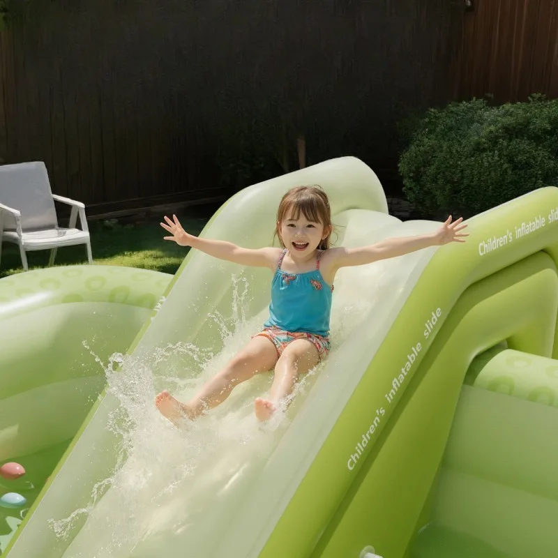 Circle Qi Children's Inflatable Swimming Pool Home Outdoor Swimming Pool Large Outdoor Family Courtyard Indoor Inflatable Slide