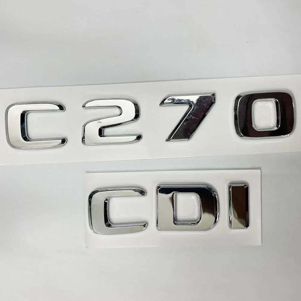 메르세데스 벤츠 C270 CDI 차량에 어울리는 실용적인 데코레이션 아이템: 실버 플랫 배지 스티커