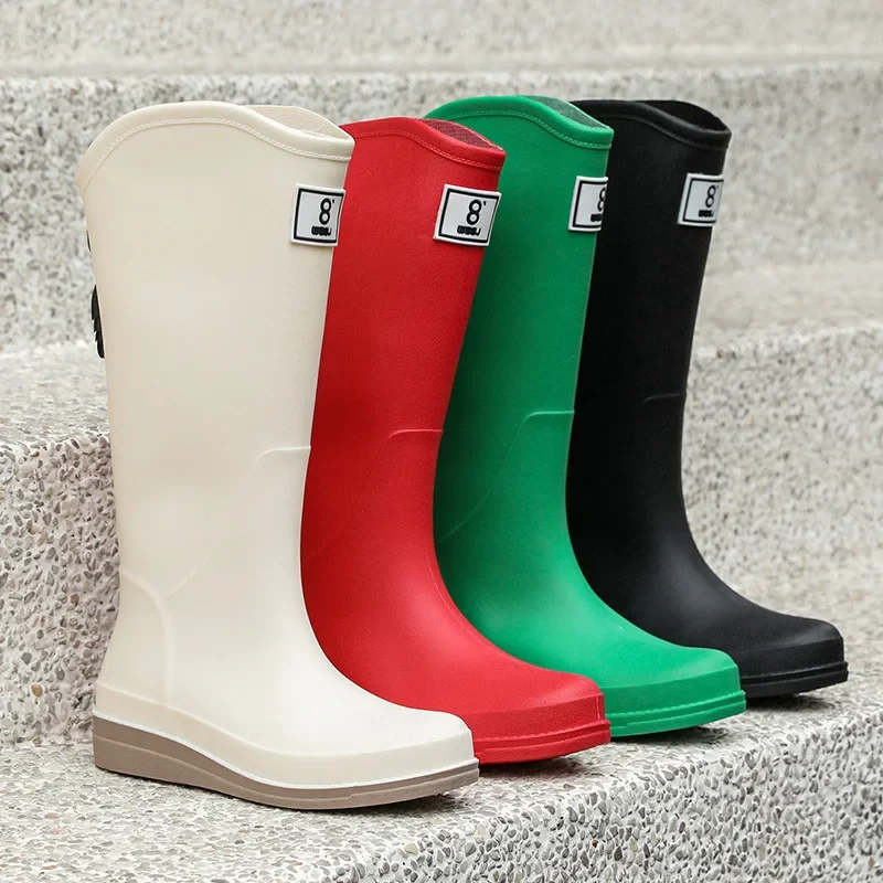 Fashionable Adult High-Socket Cotton Rain Boots For Women by Haili Shark New Arrival Work Footwear Suitable For All Seasons