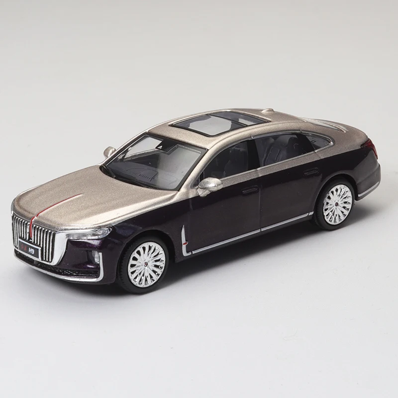 XCarToys 1/64 Hongqi H9 Gold&Violet T6-11 Alloy Diecast Model Car Toy Collection Gift Long Sedan Boy Toys