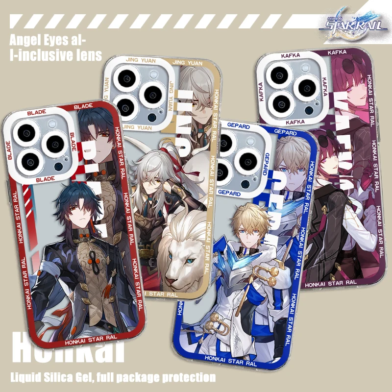 Honkai Star Rail Blade Jing Yuan Phone Case For iPhone 15 14 13 12 Mini 11 Pro Max X XR XS 7 8 SE Plus Soft Silicone Transparent