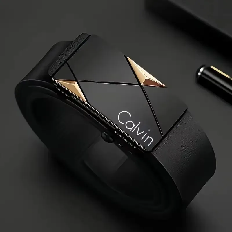 Men's Stylish PU Leather Belt with Automatic Buckle