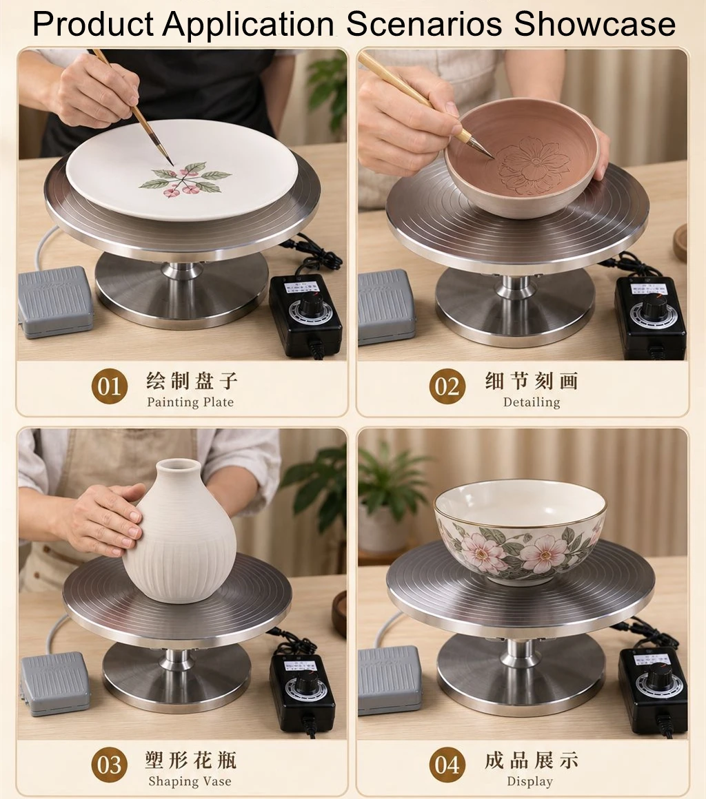 Stainless Steel Electric Pottery Wheel, Professional Pottery Wheel, Pottery Tool with Adjustable Speed, Designed Specifically fo