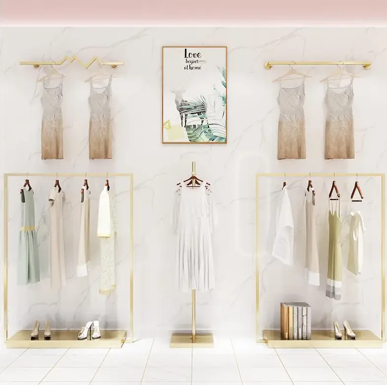 Floor-Standing Display Stands for Clothing Stores Women's Fashion Shop Retail Mannequins Props Rack Stand