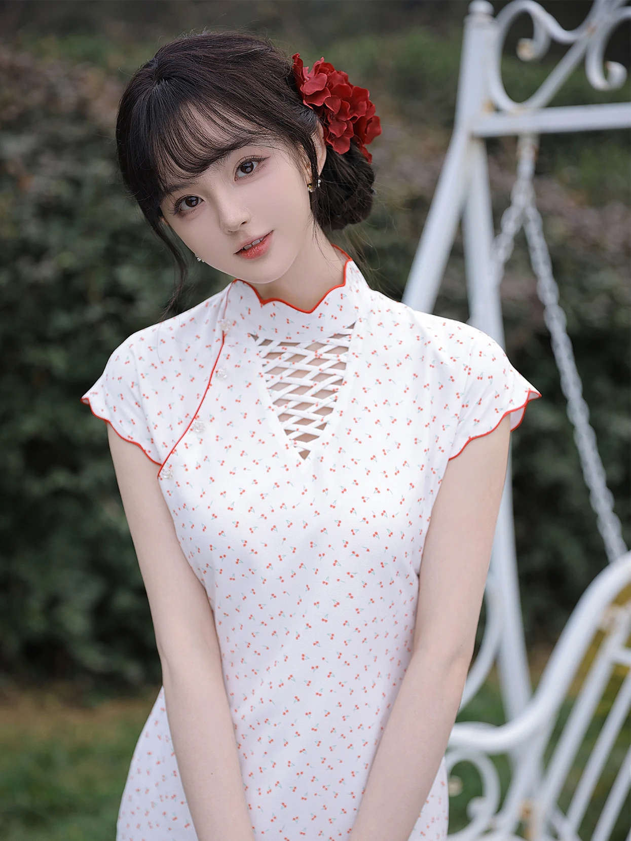 

Ele Long ort Sve Breathable Polyester Floral Print Traditional Chinese Sle Summer Flag Robe for Women