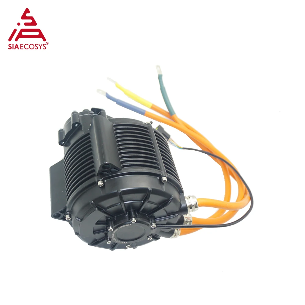 QSMOTOR QS165 60H 12kW IPM PMSM Mid Drive Motor with 1:2.37 Gearbox and 14T Sprocket Encoder and Hall Type