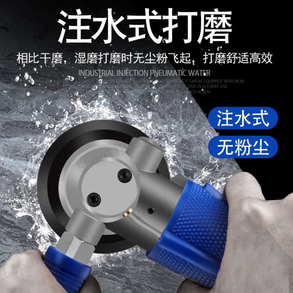3 4 Inch Pneumatic Wet Polisher Grinder Water Fed Stone Marble Surface Finishing Tool