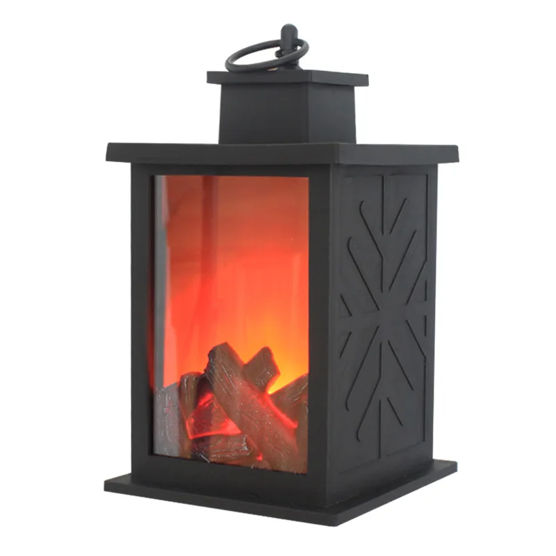 LED Fireplace Lantern Simulation Flame Light Creative Charcoal Lamp For Courtyard Room Holiday Decoration Gift