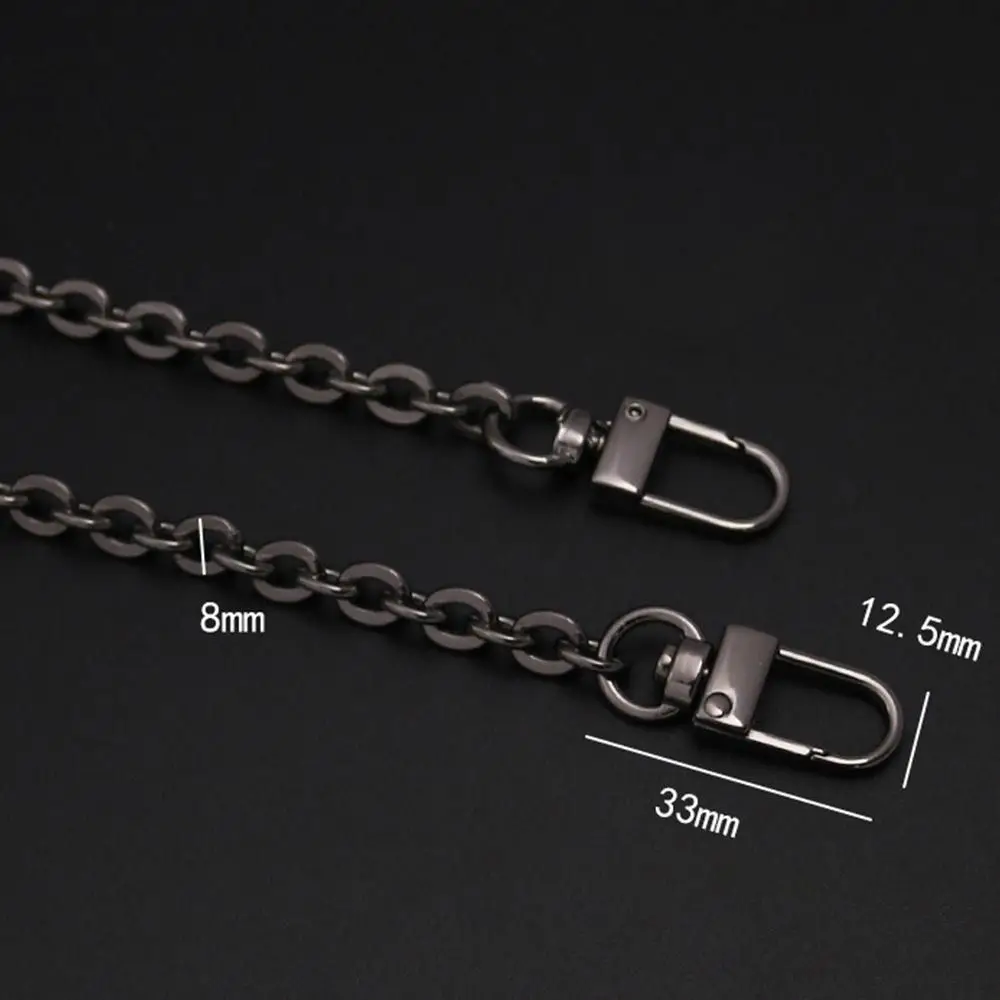 Fashion Gold Silver Black Metal Bag Chains Adjustable Luxury Crossbody Chain Single Shoulder Strap