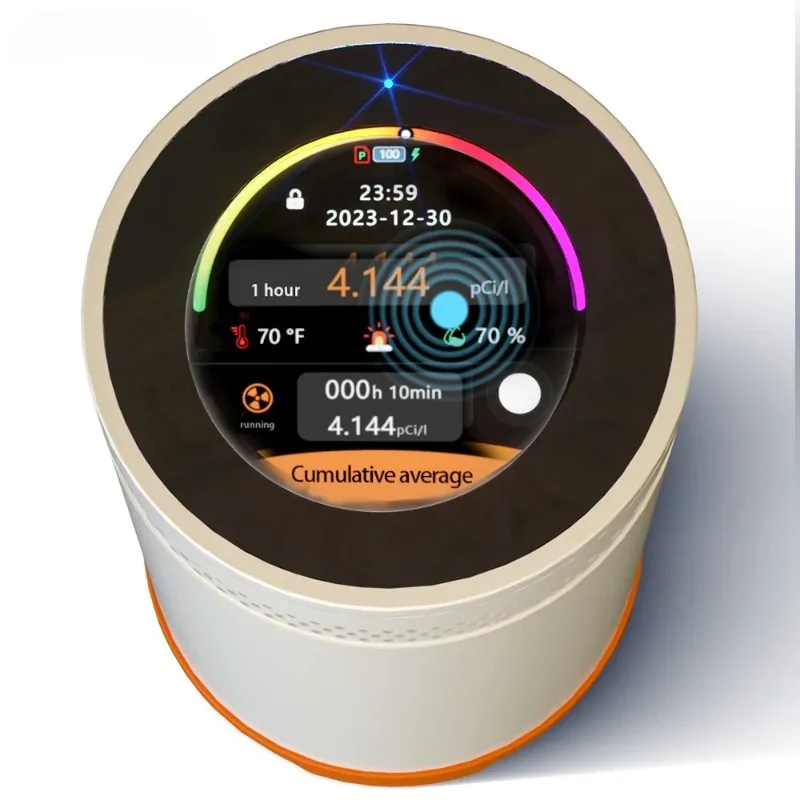 RM-75 Radon Detector With Touch Screen Pulsed Ion Alarm Sensor Home Air Quality Monitor Gas Detectors Smart