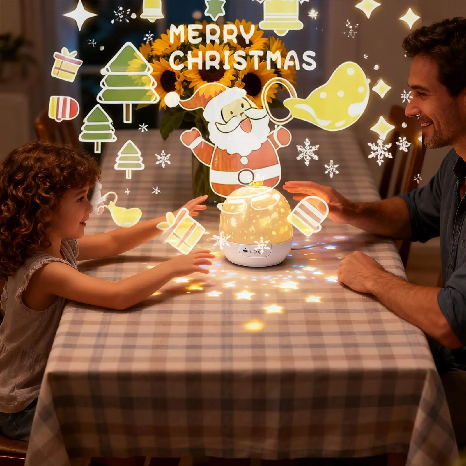 Sterprojector voor kinderen Rustgevende lamp met muziek 360 graden draaibare plafondprojector voor kinderkamer Muur Slaap Slapen tegen het slapengaan