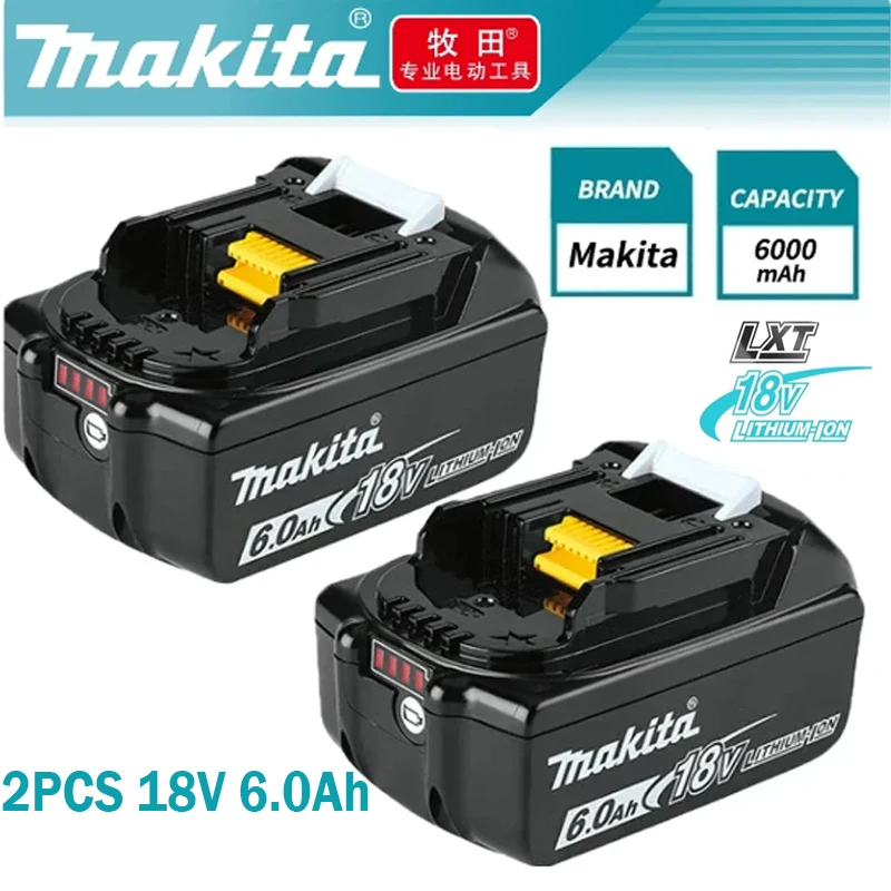 100% Original Makita 6Ah/5Ah/3Ah for Makita 18V Battery BL1830B BL1850B BL1850 BL1840 BL1860 BL1815 Replacement Lithium Batt