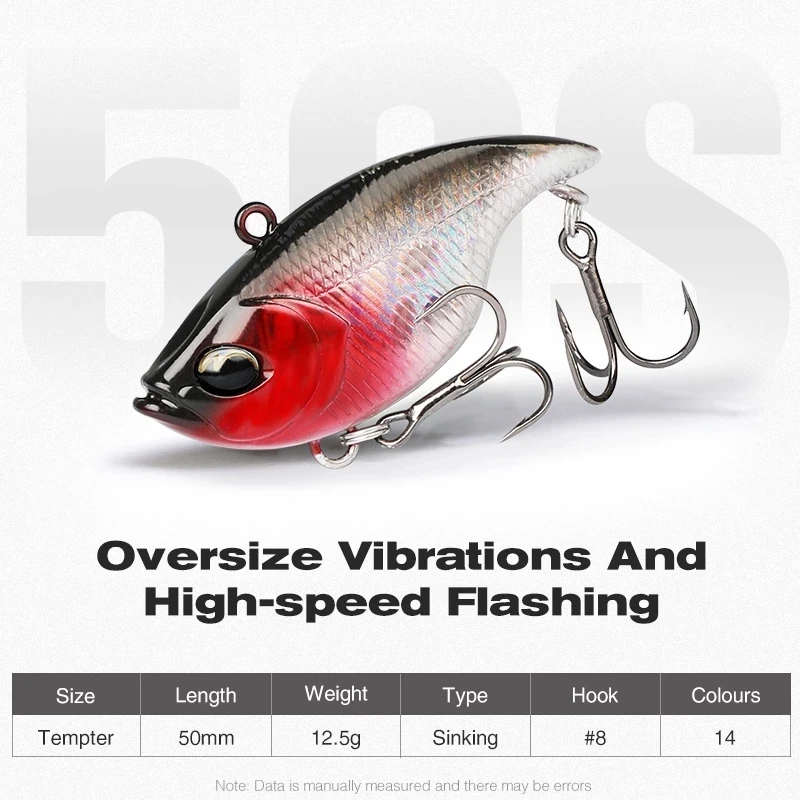 TSURINOYA Vibration DW120 50S 50mm 12.5g Long Casting Sinking Fishing Lure VIB Winter Fishing Lipless Hard Bait per Pike Bass