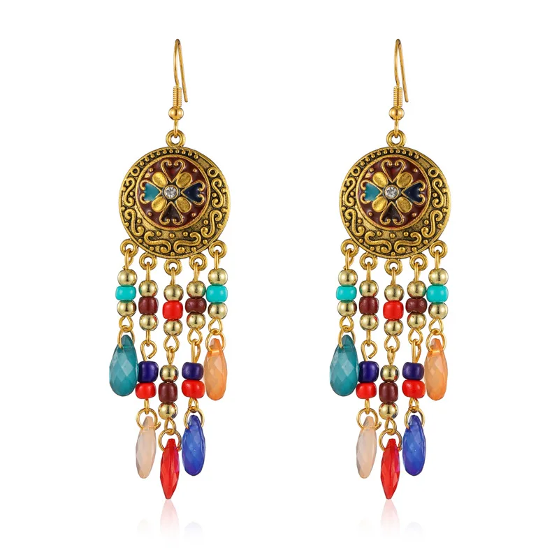 أقراط نسائية مزاجية، بوهيمية عتيقة، أقراط 2026 مجوهرات Tixi، Yiwu Daisy #1