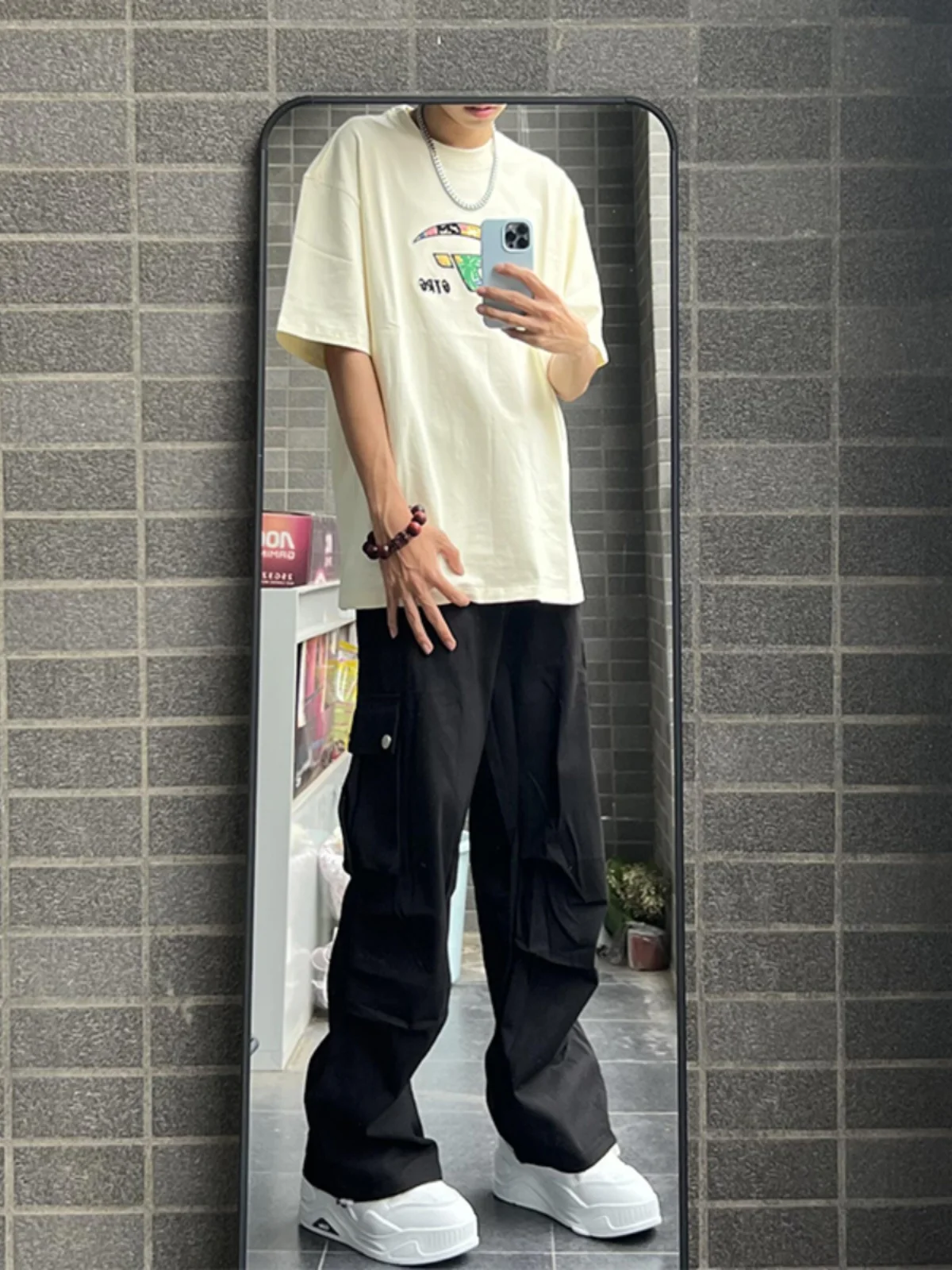 

Bla Workwear Trousers for Men Summer Outdoor Functional Cool Hiking Pants Advanced Sensation Cargo Pants Loose Fit Youthful...