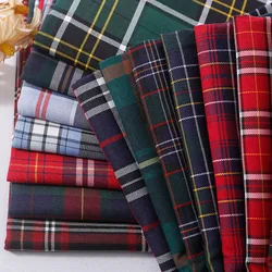 50x145cm Plaid British style Scottish plaid TC woven double-sided twill yarn-dyed plaid school uniform skirt fabric