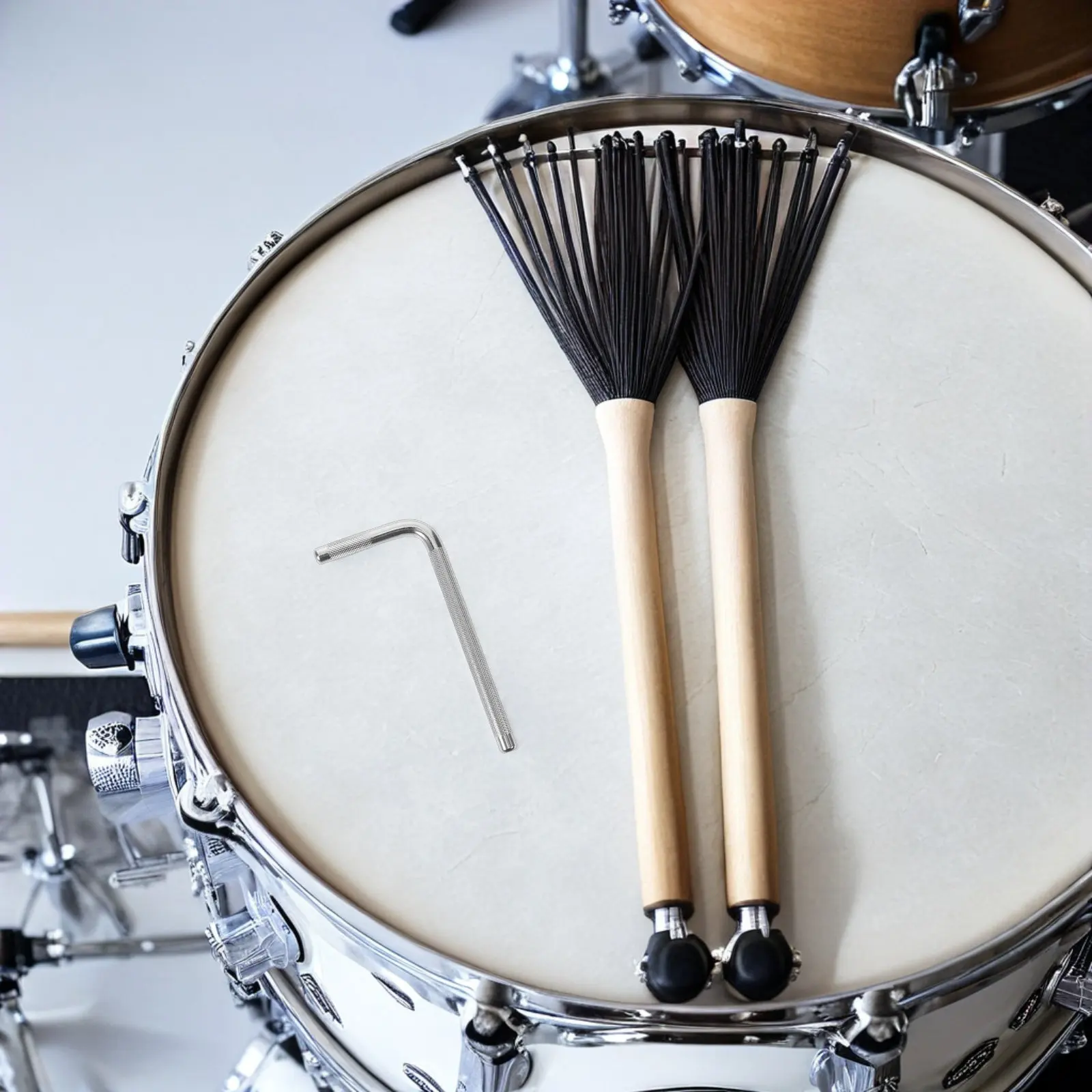 Cowbell Holder for Drums Heavy-Duty L-Shaped Mount Rod Arm Space-Saving Drum Hardware for Home Studio Rehearsal and Live