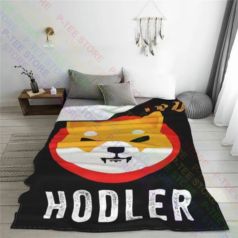 Shiba Inu Token Crypto Shib Coin Cryptocurrency Hodler Blanket Shaggy New Style Bedding Throws