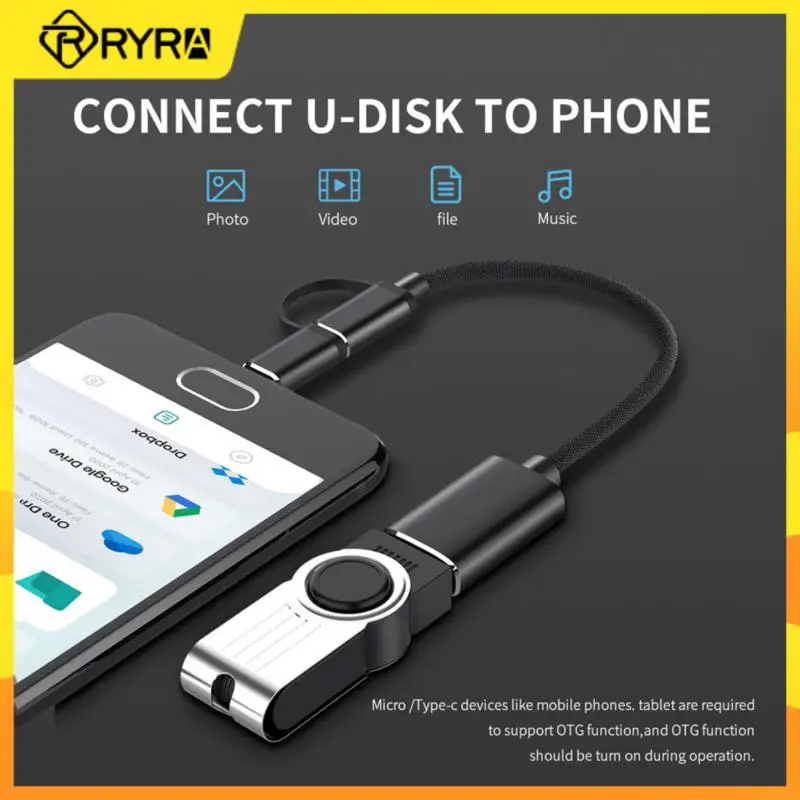 Ryra 2 In 1 Type-C Micro Usb Naar Usb 3.0 Otg Adapter Kabel Converter Voor Macbook Pro Xiaomi huawei Samsung