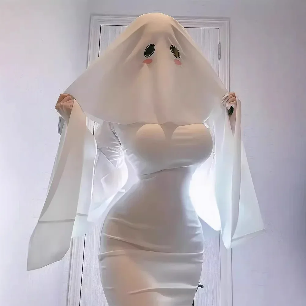 Vestido de Halloween para disfraz de niña fantasma, cosplay de señora albaricoque del mismo estilo que el vestido de disfraz de Carnaval para mujer