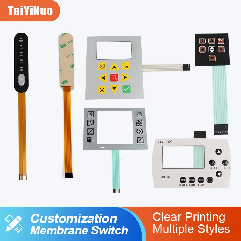 Industrial Machine Quick Start Stop Button Keyboard Film Buttons Switch FPC Membrane Switch Electronic Control Display Membranes