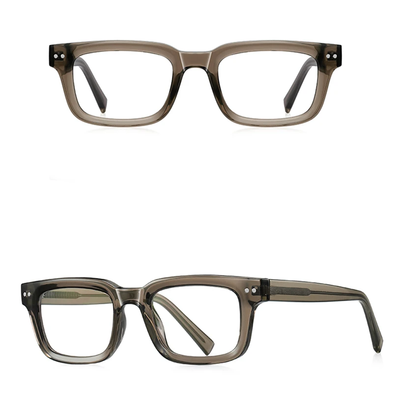 Kachawoo Blaulichtbrille, optisch, für Männer und Frauen, olivgrün, quadratisch, dicker Brillenrahmen, TR90-Acetat, hochwertiger europäischer Stil – Detail 9