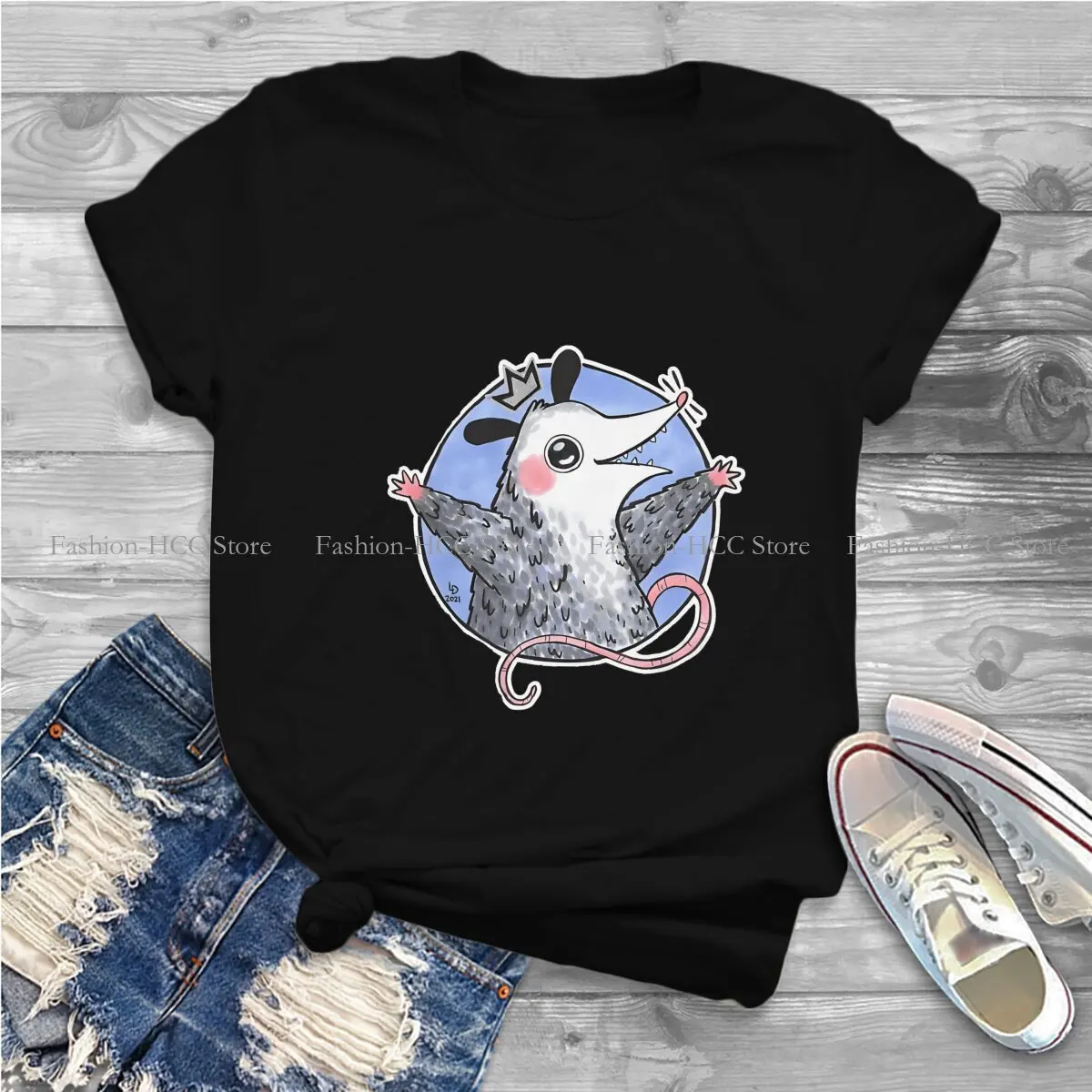 Opossum King Special Polyester TShirt Cute Opossum Top Quality Hip Hop Gift Clothes T Shirt Stuff