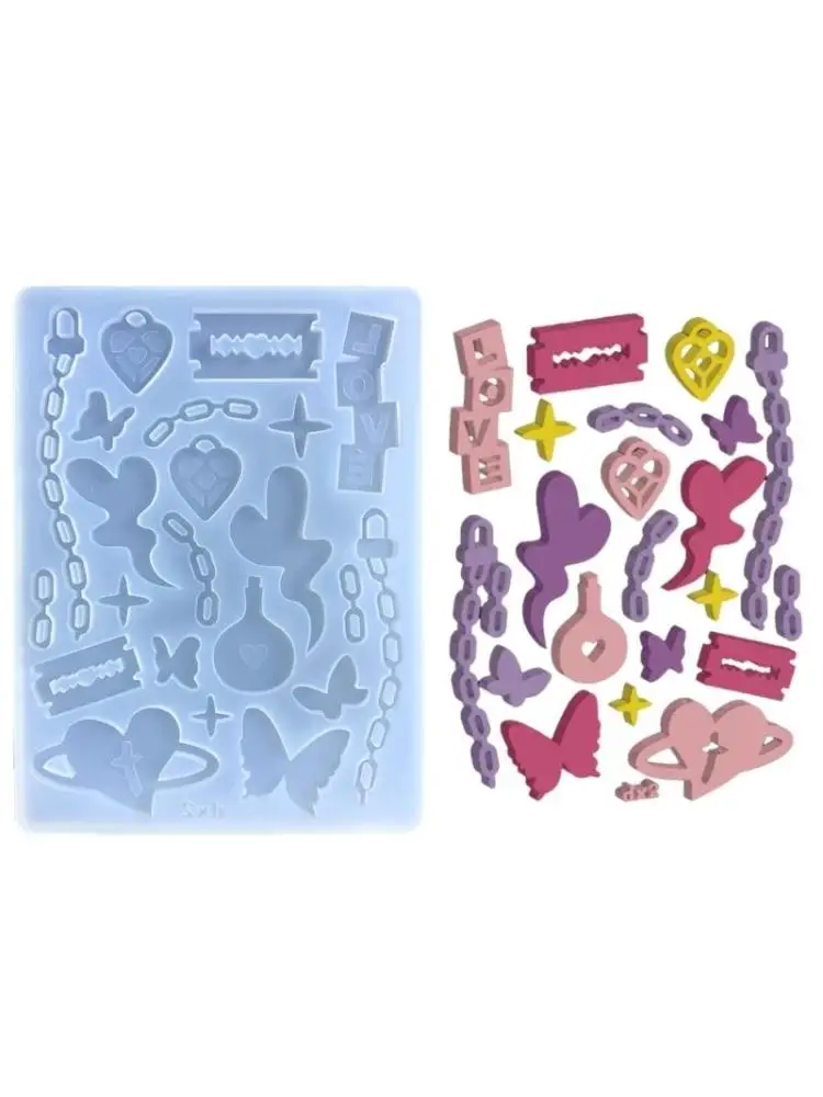 

Chain Love Butterfly Keychain Mold DIY Pendant Jewelry Epoxy Crafting Mold