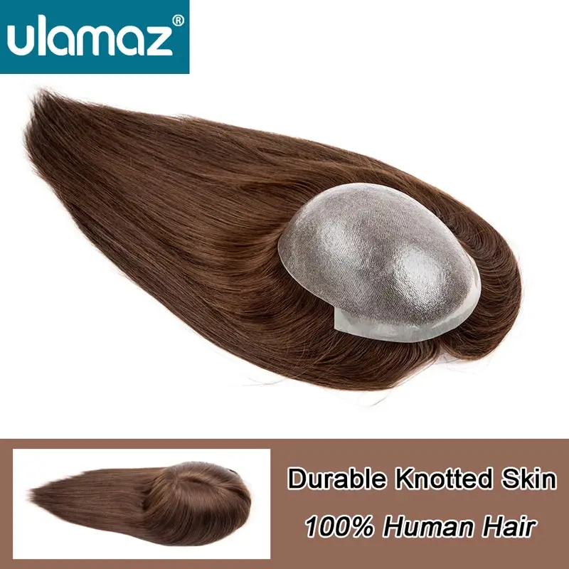 

Парики-топперы из натуральных волос для женщин, гладкие прямые топперы из натуральных волос, человеческие волосы, длинные женские парики с двойными узлами