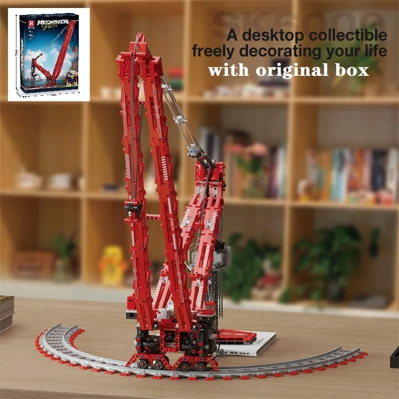 

MOC Land-Based Circular Rail Crane Original Box Christmas Gift Set 22029 SK6000 Building Blocks Bricks Model Assembling