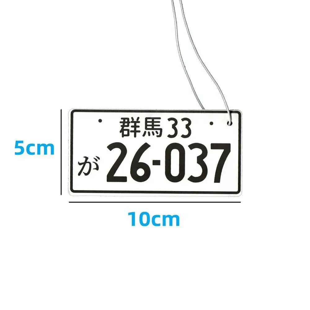 JDM Car Air Freshener Perfume Rearview Mirror Pendant Ornament Hanging Modification License Plates Car Accessories