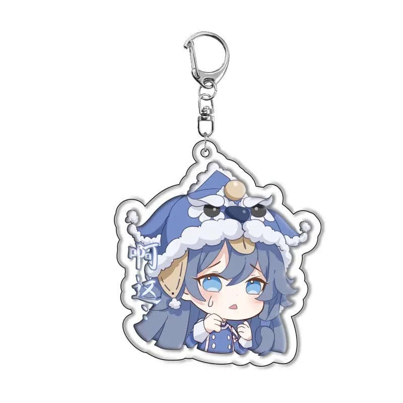 Game Honkai Impact 3 Keychain Cartoon Cute Kiana Kaslana Raiden Zaychik Theresa Murata Cosplay Pendant Car Key Ring Jewelry Gift