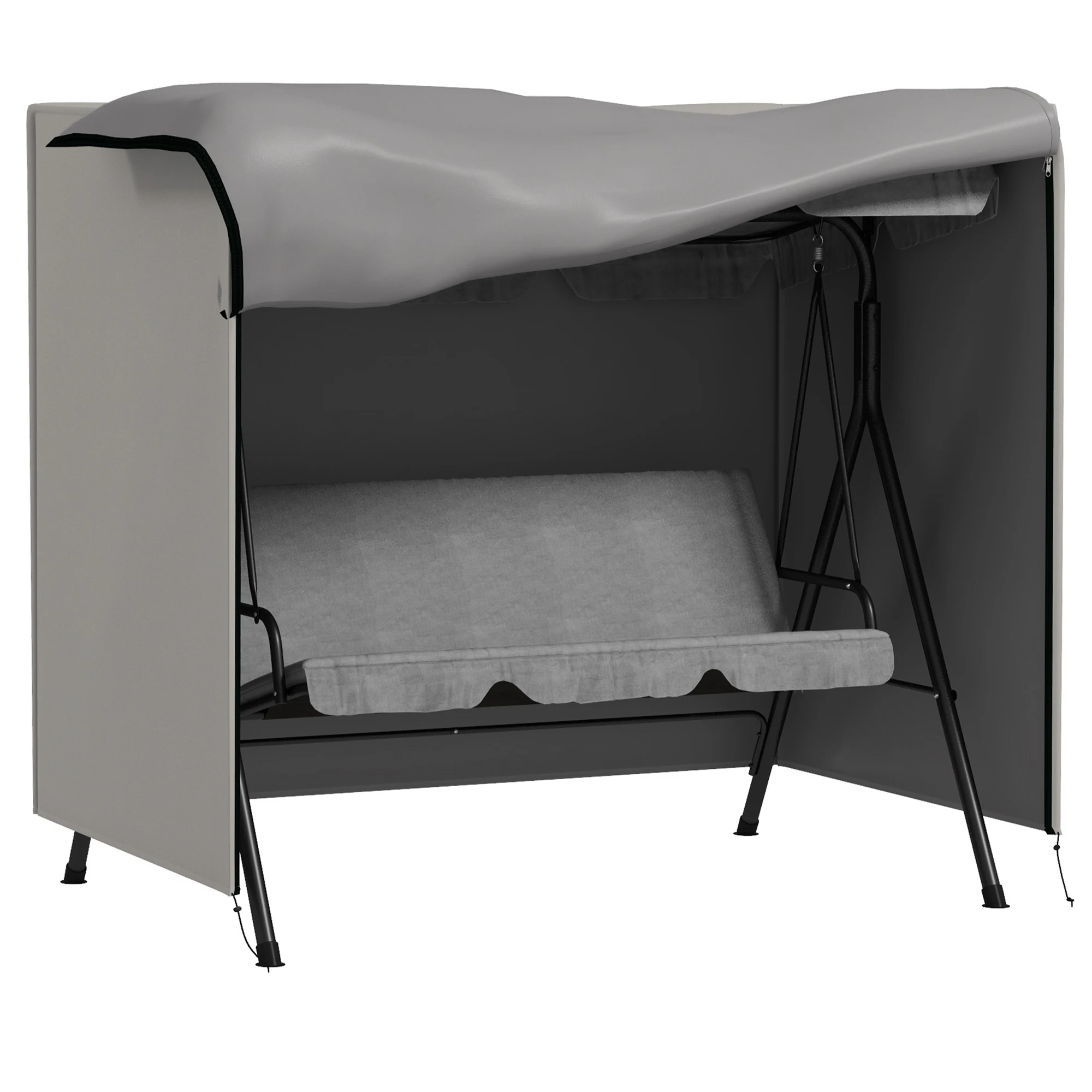 Outsunny Funda para Columpio Outsunny Tela Oxford Gris 177x114x152 cm