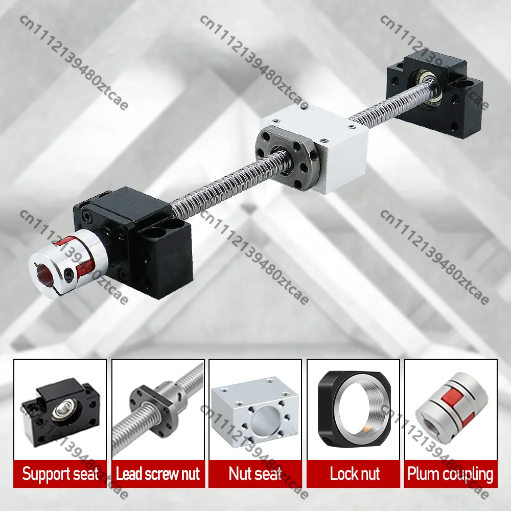 RU EU SFU1605 16mm Rolled Ball Screw Kit 300mm/1500mm With BKBF12 Supports DSG16H Nut Seat LF Flexible Coupling