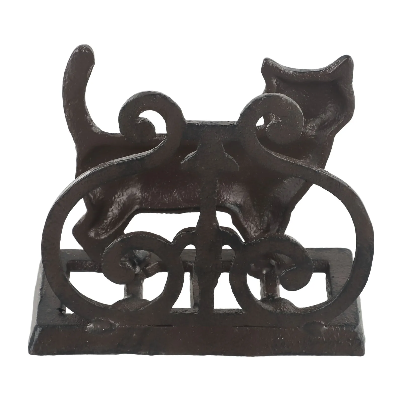 Black Iron Napkin Holder Napkin Paper Holder Restaurant Rustic Spoon Tabletop Tissue 13.5*11.5*6.5cm Cast Iron
