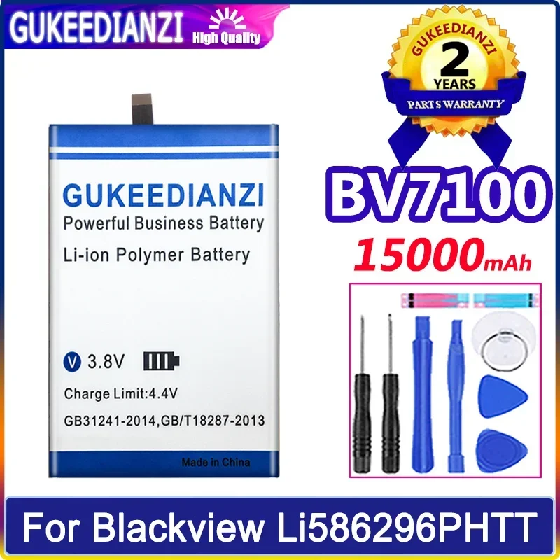 

GUKEEDIANZI Battery BV7100 15000mAh For Blackview Li586296PHTT Mobile Phone Bateria