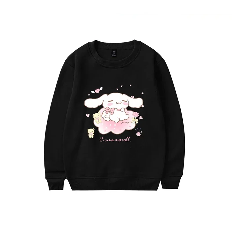 

Sanrio Kawaii Cinnamoroll Students Casual Round Neck Sweatshirt Anime Cartoon Fashion Exquisite Soft Skin Friendly Girl Clothing